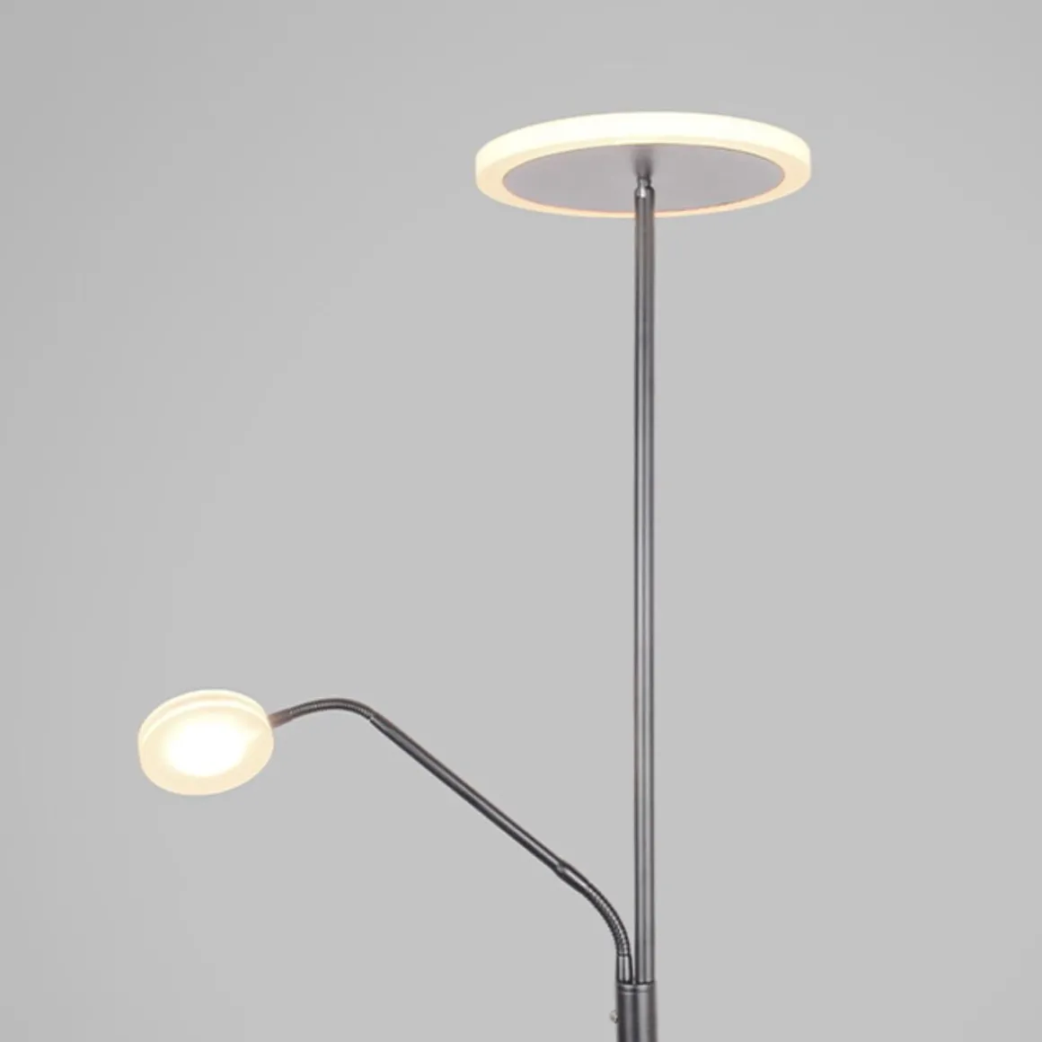 Lámpara de pie Bayani Lumit con lámpara de lectura Ø25x179 cm