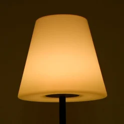 Lámpara de pie Biana Lumit portátil LED RGB con USB + mando blanco Ø34x150 cm