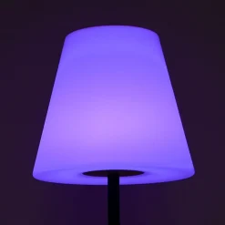 Lámpara de pie Biana Lumit portátil LED RGB con USB + mando blanco Ø34x150 cm