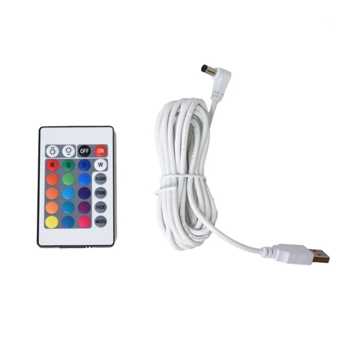 Lámpara de pie Biana Lumit portátil LED RGB con USB + mando blanco Ø34x150 cm