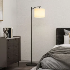 Lámpara de pie Brooklyn Homcom 11 niveles + mando a distancia negro/blanco 159,6x54,3x30,6 cm