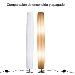 Lámpara de pie Homcom 2 luces E27 40W pulsador de pie blanco 120x15x15 cm