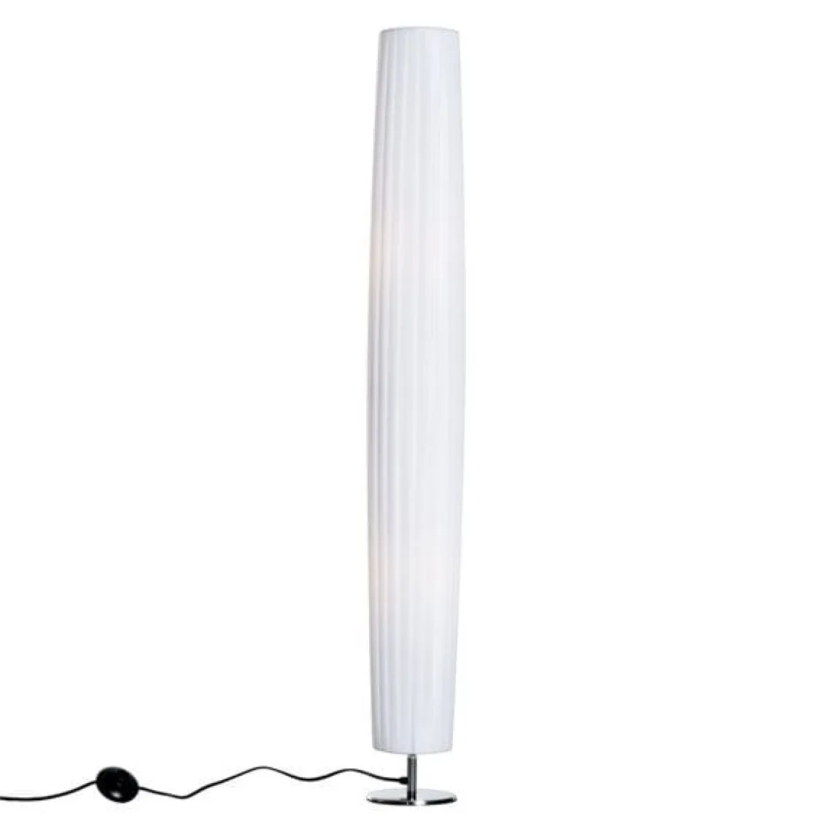 Lámpara de pie Homcom 2 luces E27 40W pulsador de pie blanco 120x15x15 cm