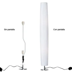 Lámpara de pie Homcom 2 luces E27 40W pulsador de pie blanco 120x15x15 cm