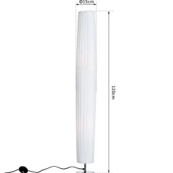 Lámpara de pie Homcom 2 luces E27 40W pulsador de pie blanco 120x15x15 cm