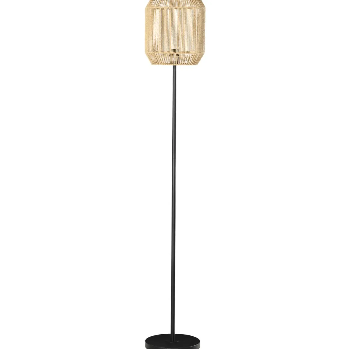 Lámpara de pie Homcom Hércules 40W E27 pantalla de cuerda de papel Ø26x158 cm negro