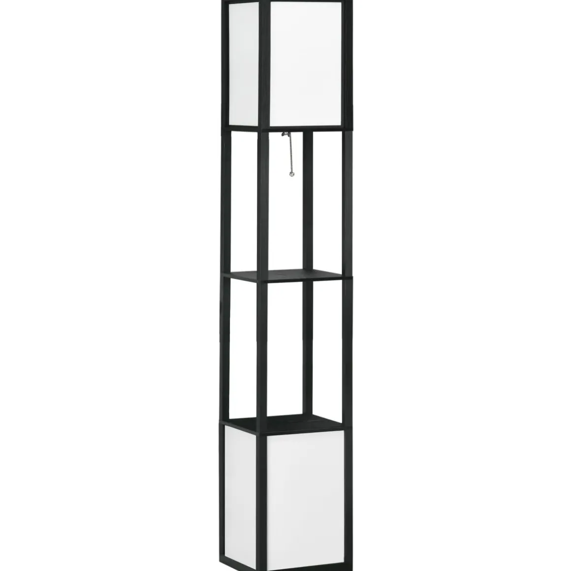 Lámpara de pie Homcom Pegaso 2 estantes 40W E27 negro/blanco 156x26x26 cm