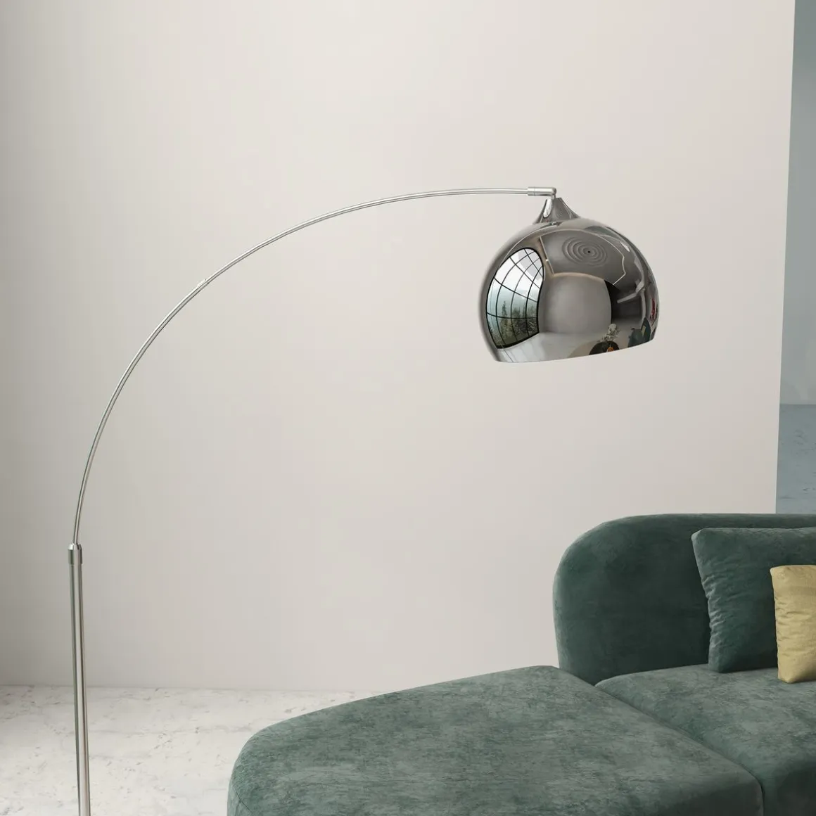 Lámpara de pie Modde Homcom 40W poste ajustable negro/plata 170-180x110-115x30 cm