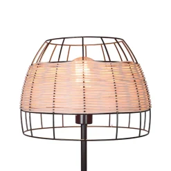 Lámpara de pie Sotero Lumit 60W mimbre marrón/natural Ø32x156 cm