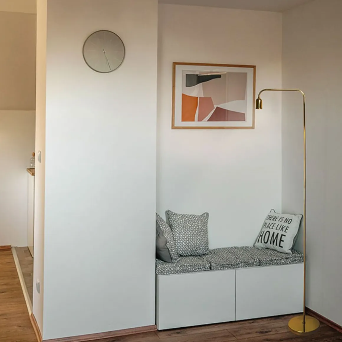 Lámpara de pie Space Lumit 60W latón dorado 150x20x400 cm