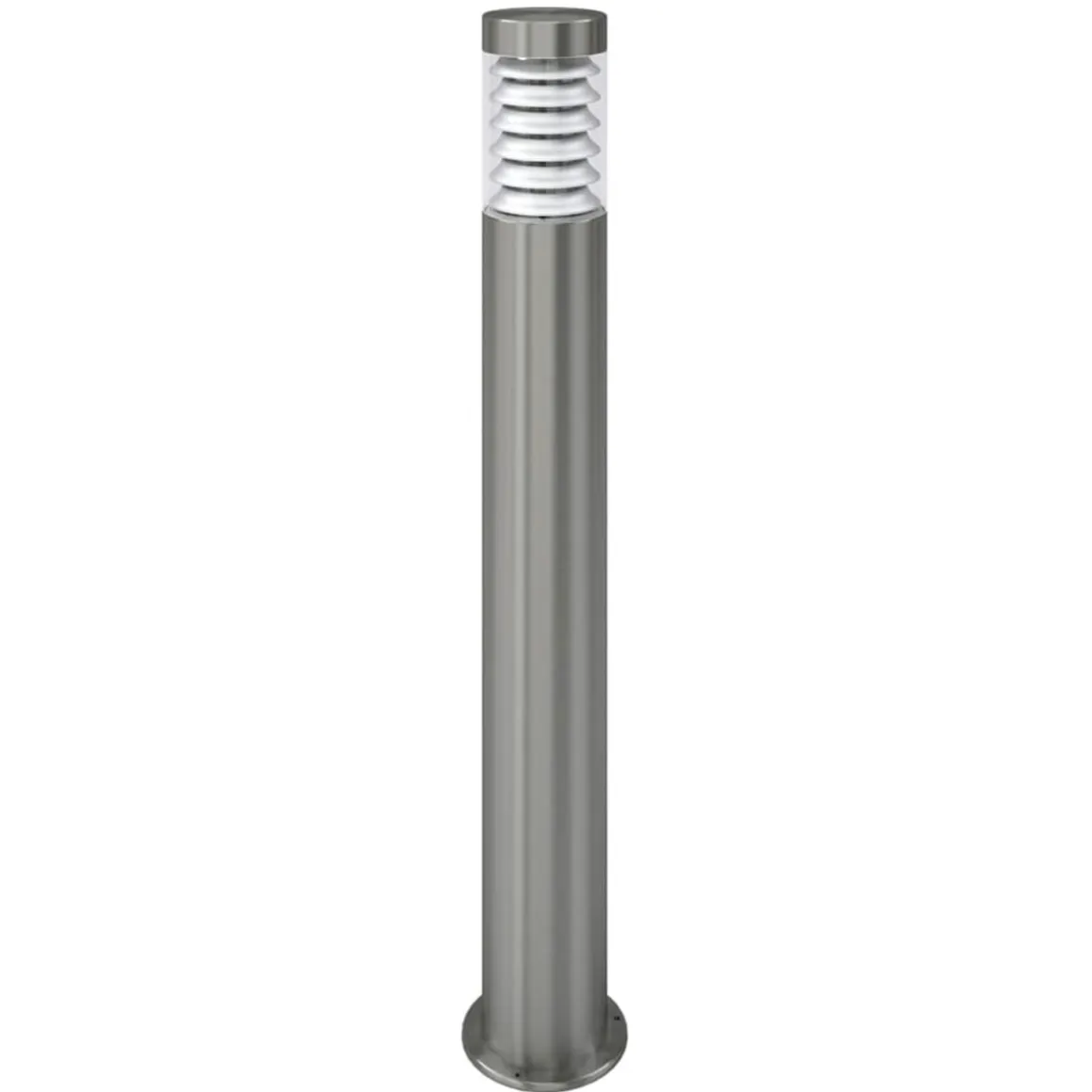Lámpara de poste de jardín acero 60W inox Ø10,1x80 cm