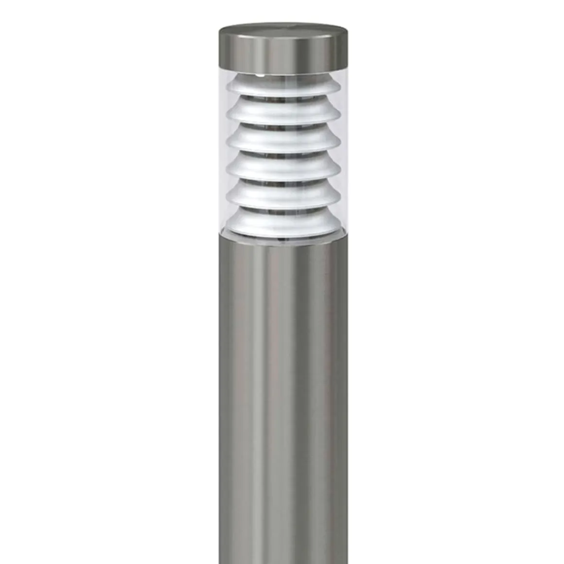 Lámpara de poste de jardín acero 60W inox Ø10,1x80 cm