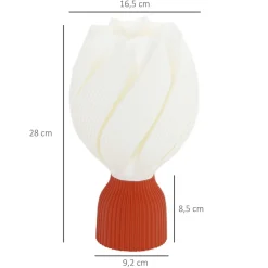 Lámpara de sobremesa Antorcha Homcom 25W luz LED 3000K blanco Ø16,5x28 cm
