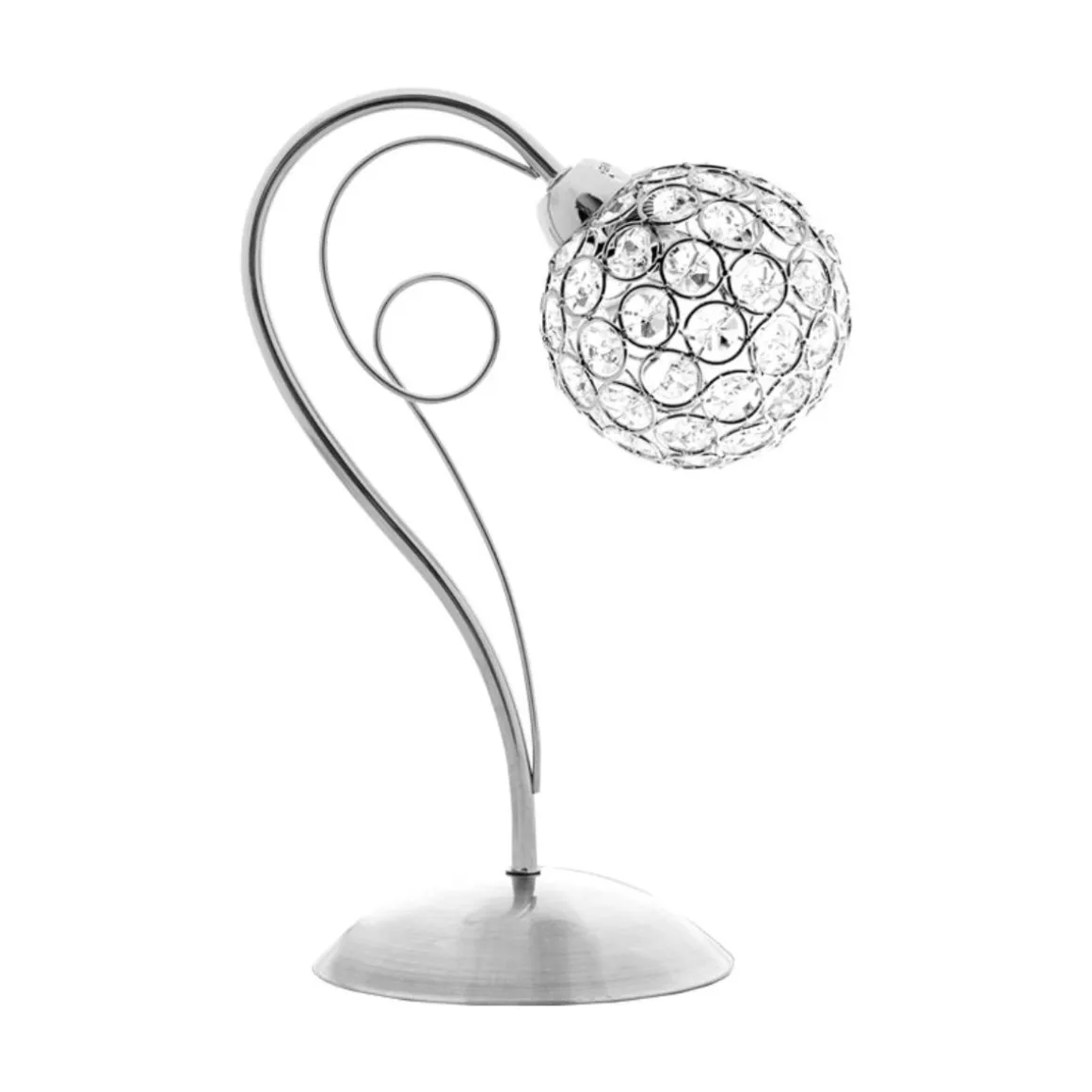 Lámpara de sobremesa Kegan Lumit 33W metal y cristal 33x23x13 cm