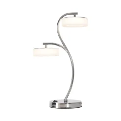 Lámpara de sobremesa Tokio Lumit 24W 1920 lm cromo 47,8x28,5 cm