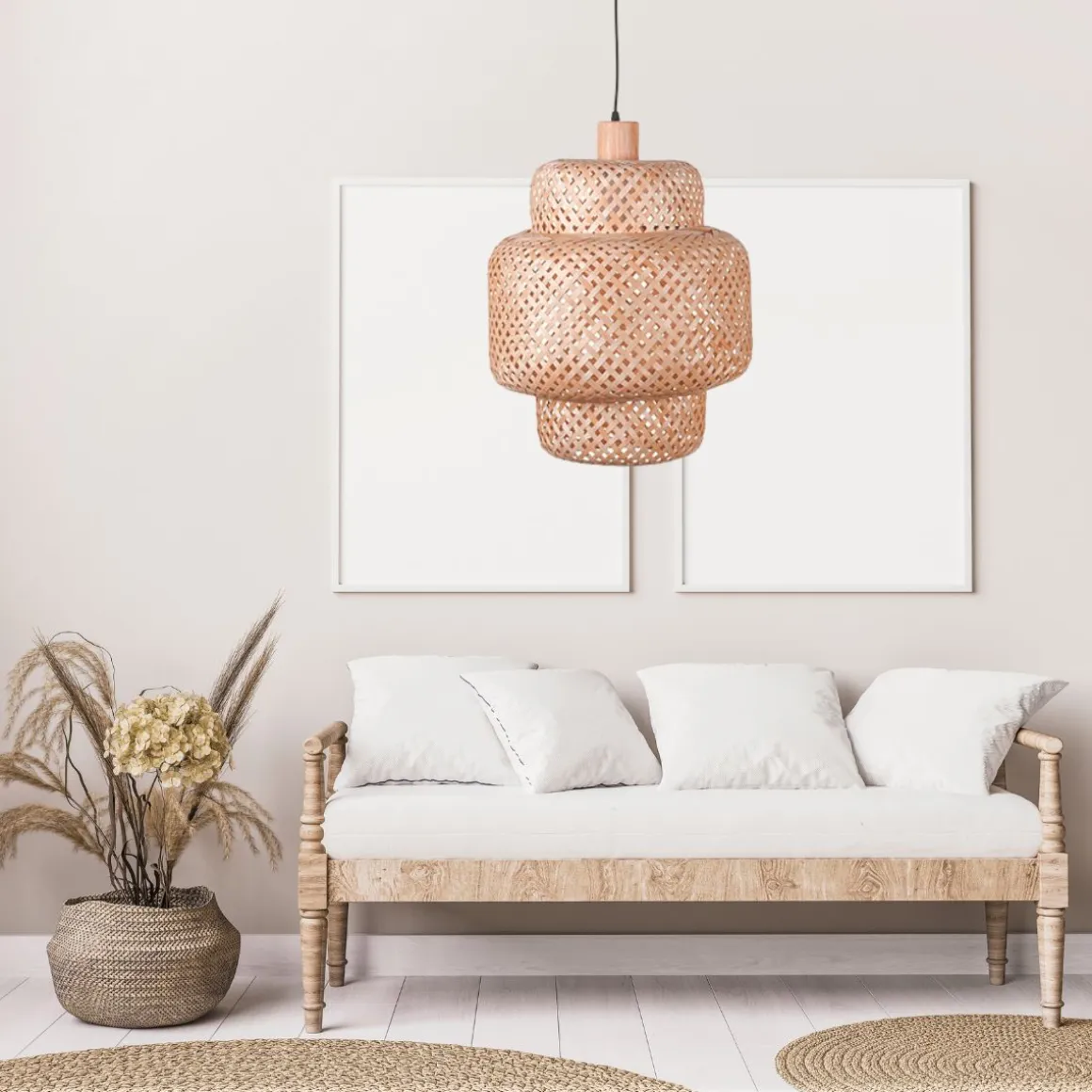 Lámpara de techo Bora Bel Air 40W altura regulable madera