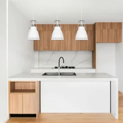 Lámpara de techo Brooklyn Lumit 60W altura regulable blanco Ø17 cm