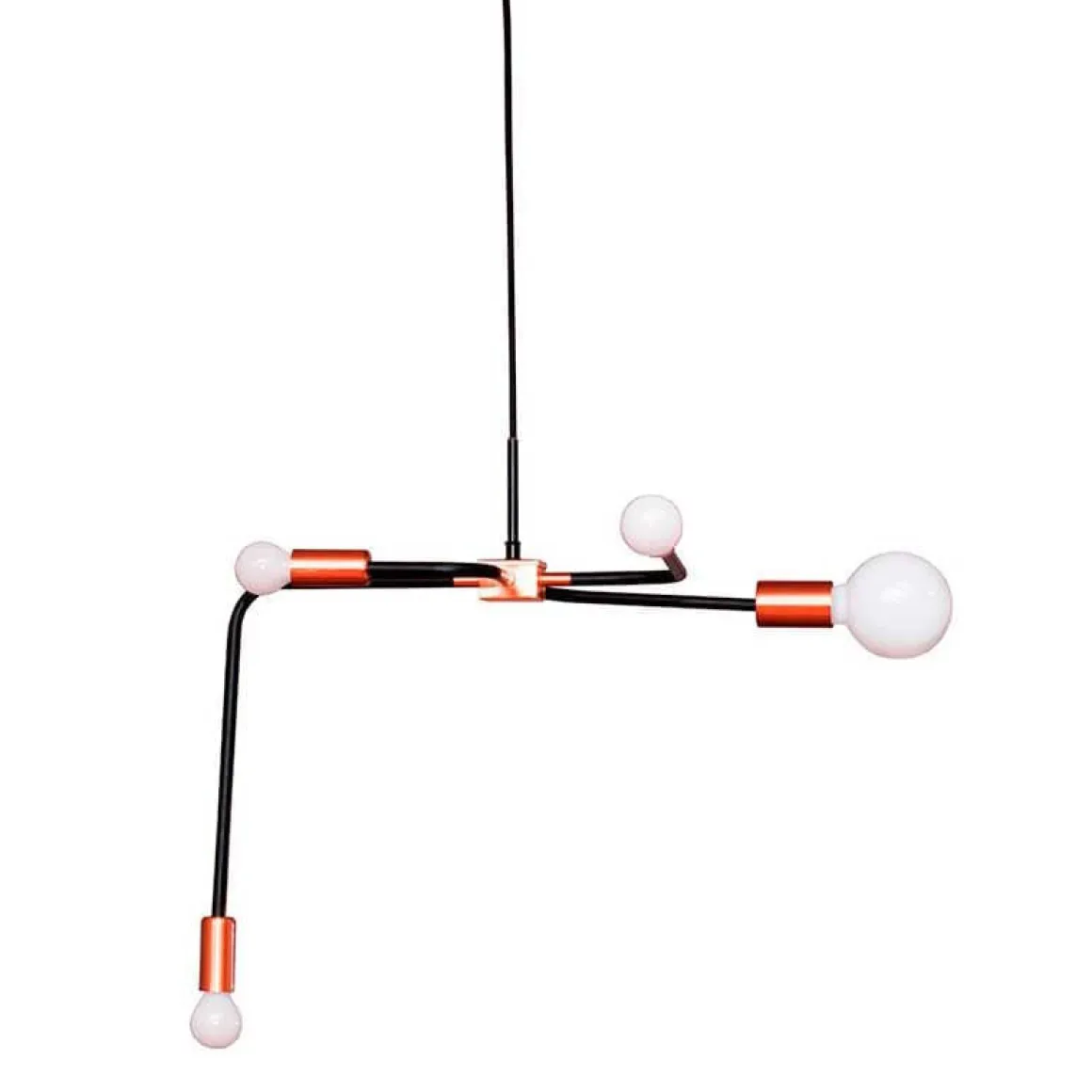 Lámpara de techo colgante Chinese Window E14 40W negro/oro rosa 150x56x56 cm