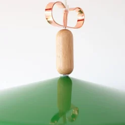 Lámpara de techo Coliseum E27 verde Ø45x18 cm