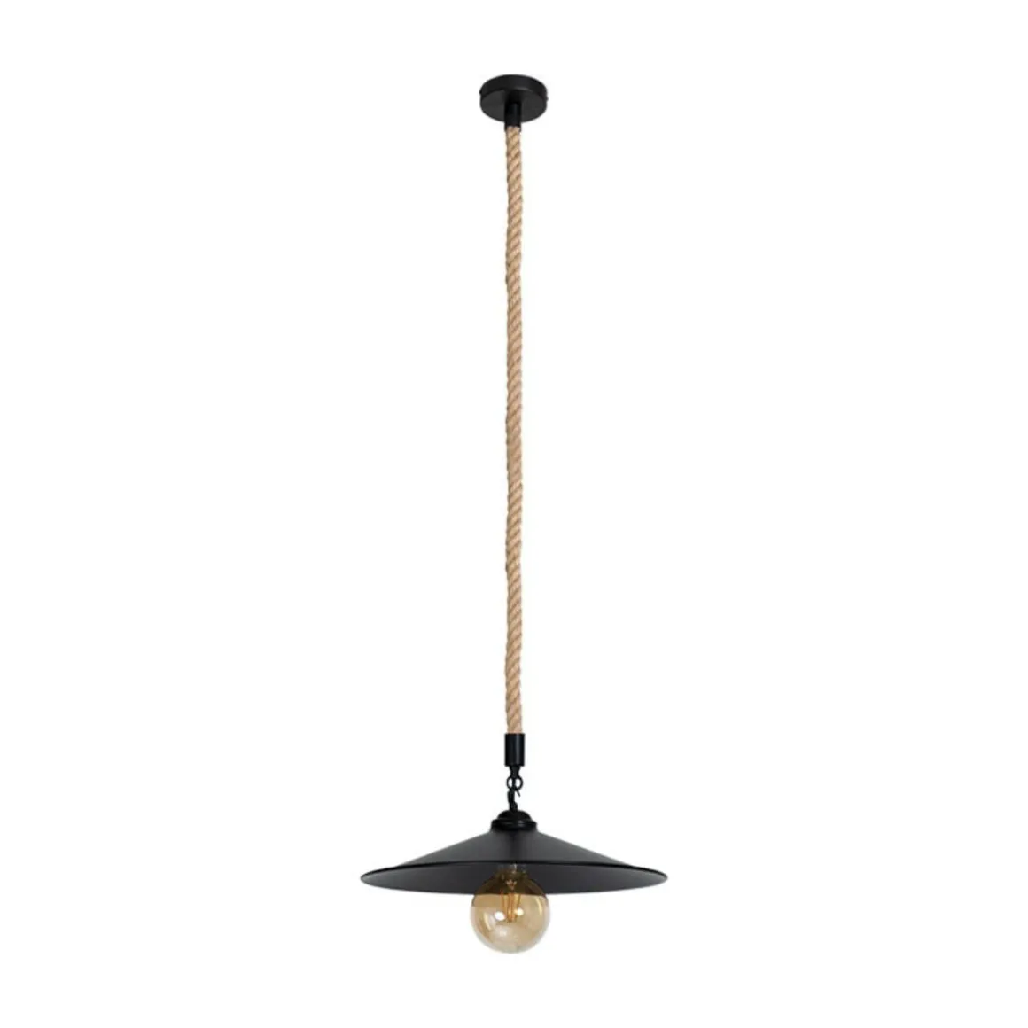 Lámpara de techo Cremilda Lumit 60Waltura regulable negro Ø36x107 cm