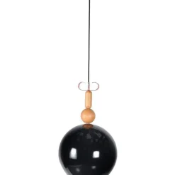 Lámpara de techo Eclipse E27 60W negro/natural Ø35x157 cm