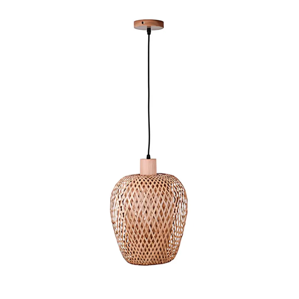 Lámpara de techo Filipinas Bel Air 40W altura regulable madera natural