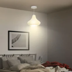 Lámpara de techo Luzentra Homcom 25W luz cálida 3000K blanco Ø22x180 cm