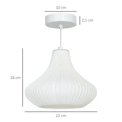 Lámpara de techo Luzentra Homcom 25W luz cálida 3000K blanco Ø22x180 cm