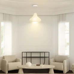 Lámpara de techo Luzentra Homcom 25W luz cálida 3000K blanco Ø22x180 cm