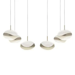 Lámpara de techo Planett Lumit 48W 3600 lm altura regulable beige 65x30 cm