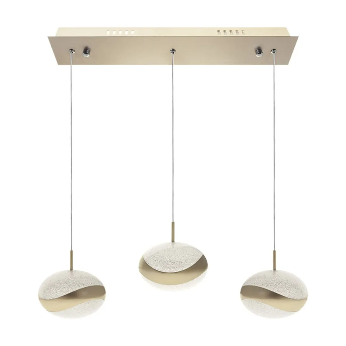 Lámpara de techo Planett Lumit 24W 1800 lm altura regulable beige 48x8 cm
