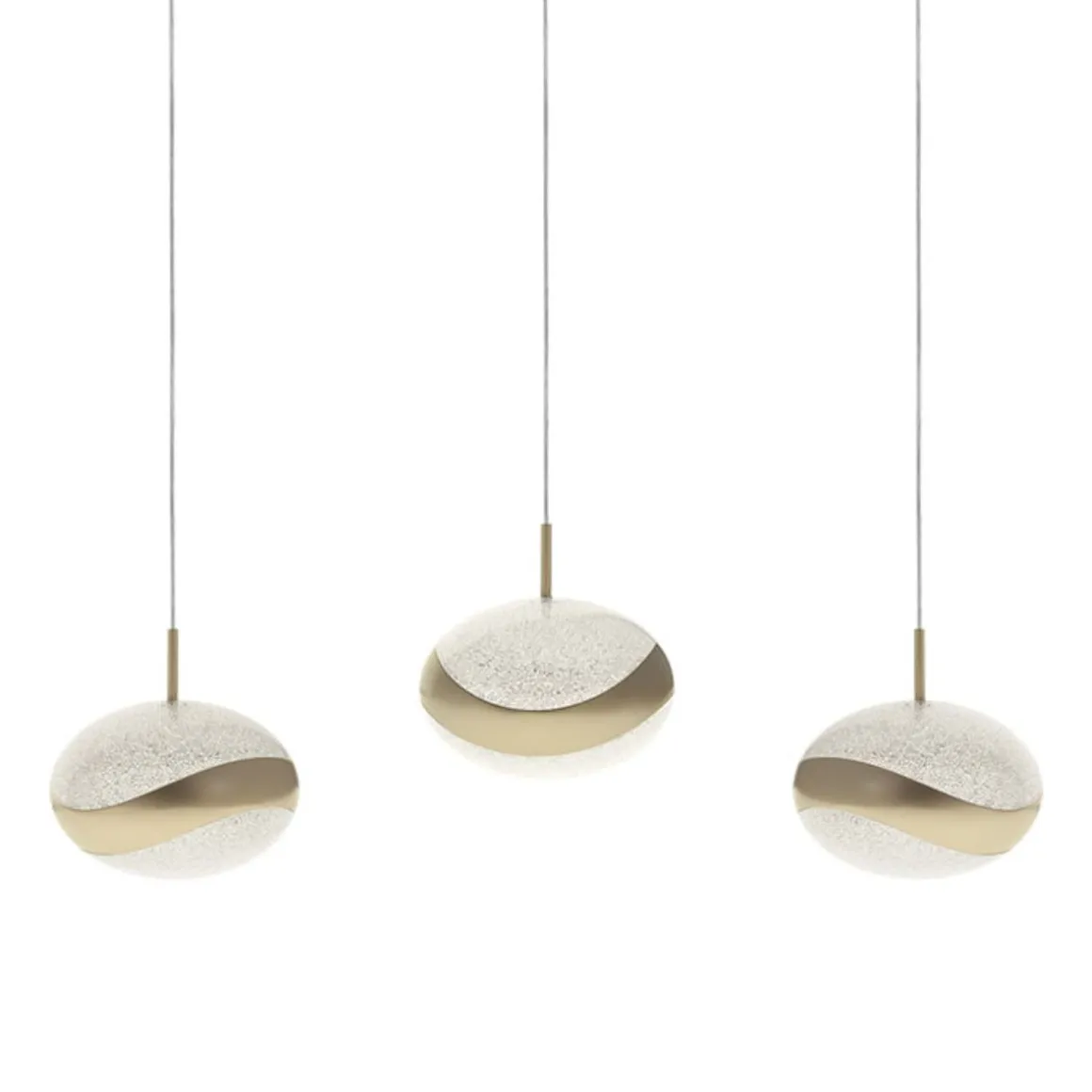 Lámpara de techo Planett Lumit 24W 1800 lm altura regulable beige 48x8 cm