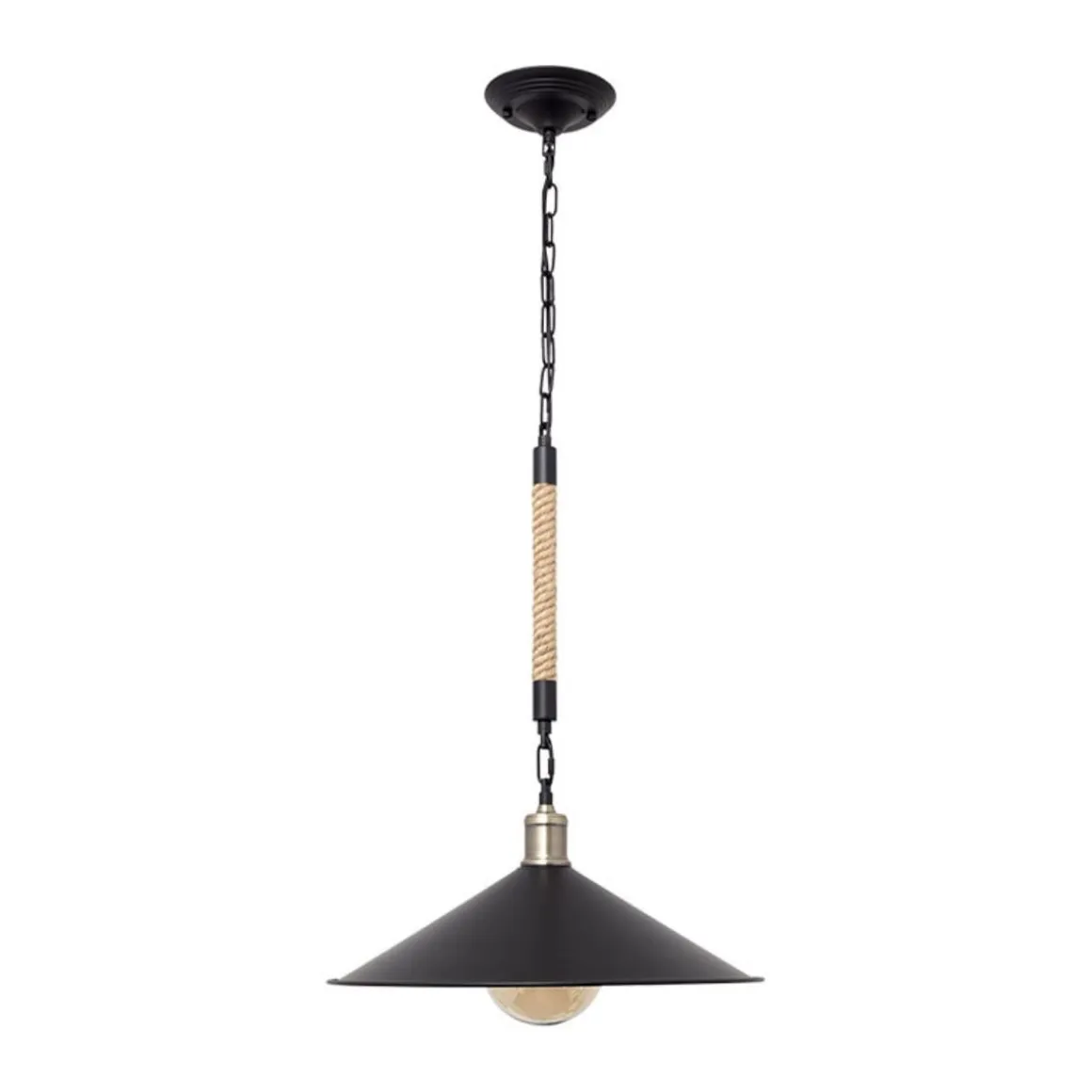 Lámpara de techo Soga Lumit 40W altura regulable negro/natural