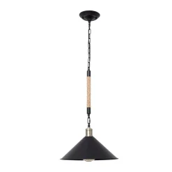 Lámpara de techo Soga Lumit 40W altura regulable negro/natural