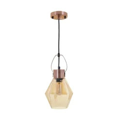 Lámpara de techo Ziva Lumit 60W altura regulable bronce Ø18 cm
