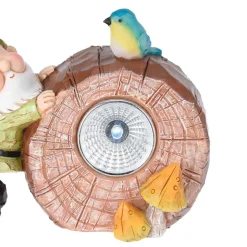 Lámpara solar LED gnomo de jardín