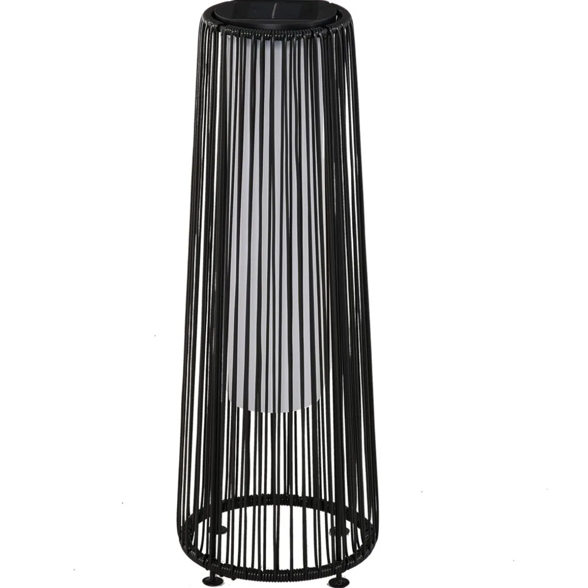 Lámpara solar Sunrise Outsunny con LED 0,8W negro Ø21,5x61 cm