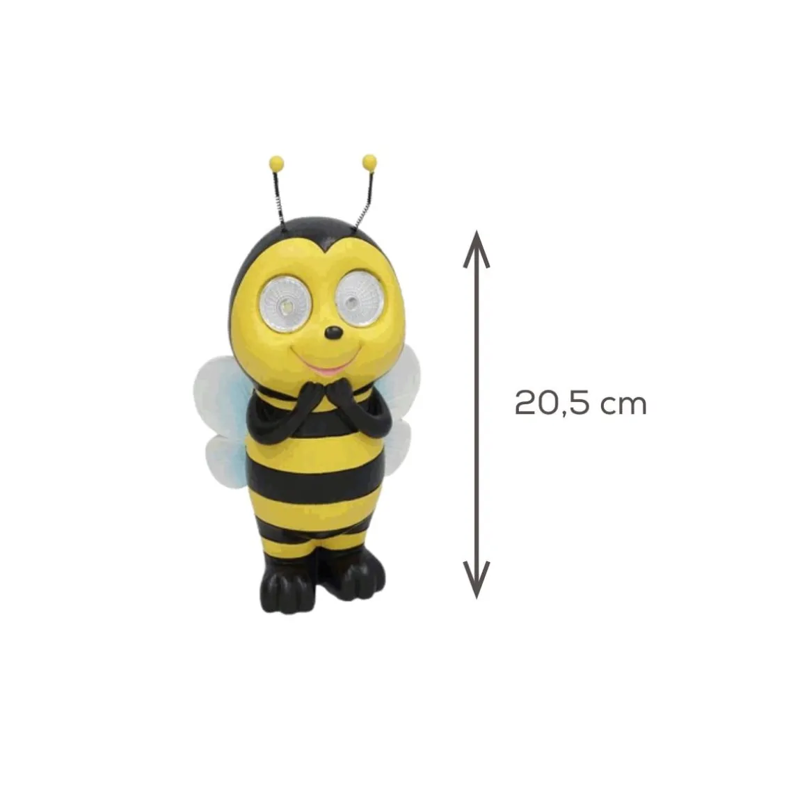 Luz solar Abeja luz LED amarillo 20,5x11,5x9 cm