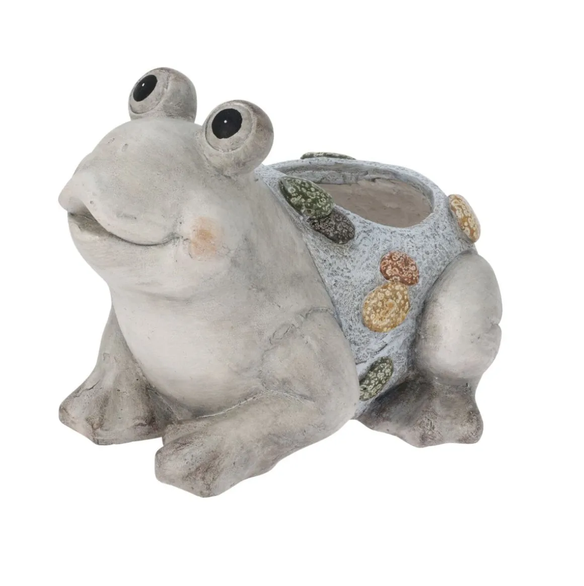 Macetero decorativo diseño animal gris 16x19x32 cm