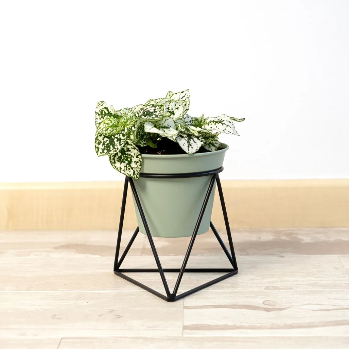 Macetero MOA Vinthera con base triangular verde claro 15x14,5x12,5 cm