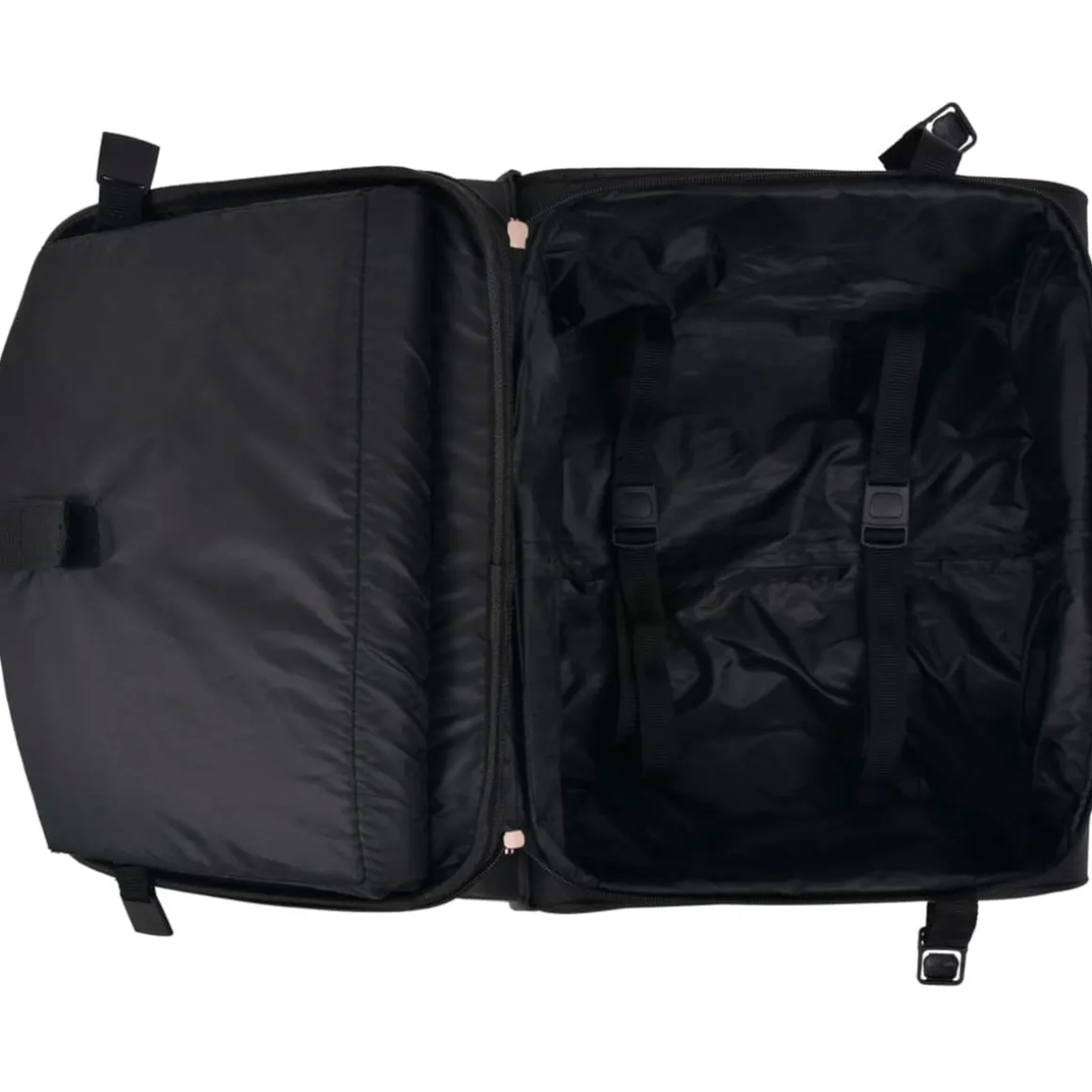Maleta de piloto con mango telescópico y 2 ruedas negro 43x39x24 cm