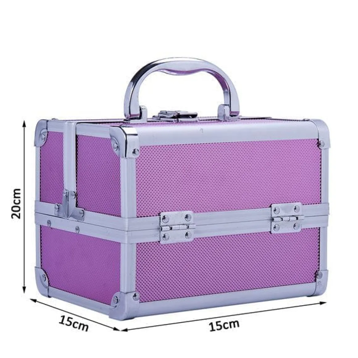 Maletín profesional Homcom con espejo rosa 20x15x15 cm