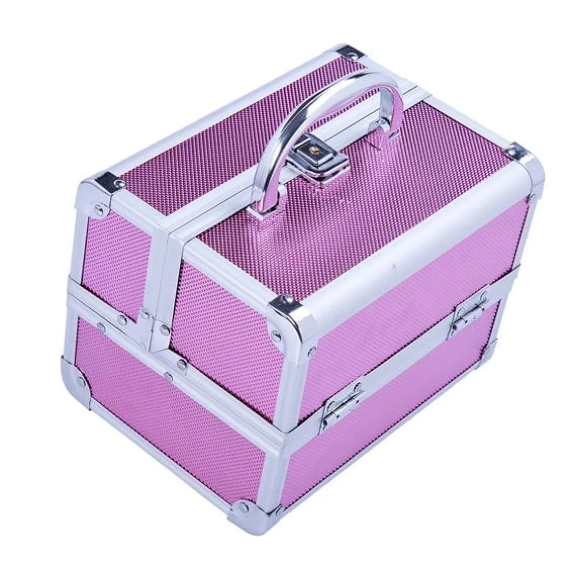 Maletín profesional Homcom con espejo rosa 20x15x15 cm