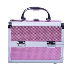 Maletín profesional Homcom con espejo rosa 20x15x15 cm