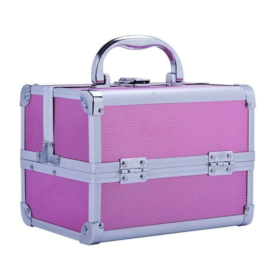 Maletín profesional Homcom con espejo rosa 20x15x15 cm