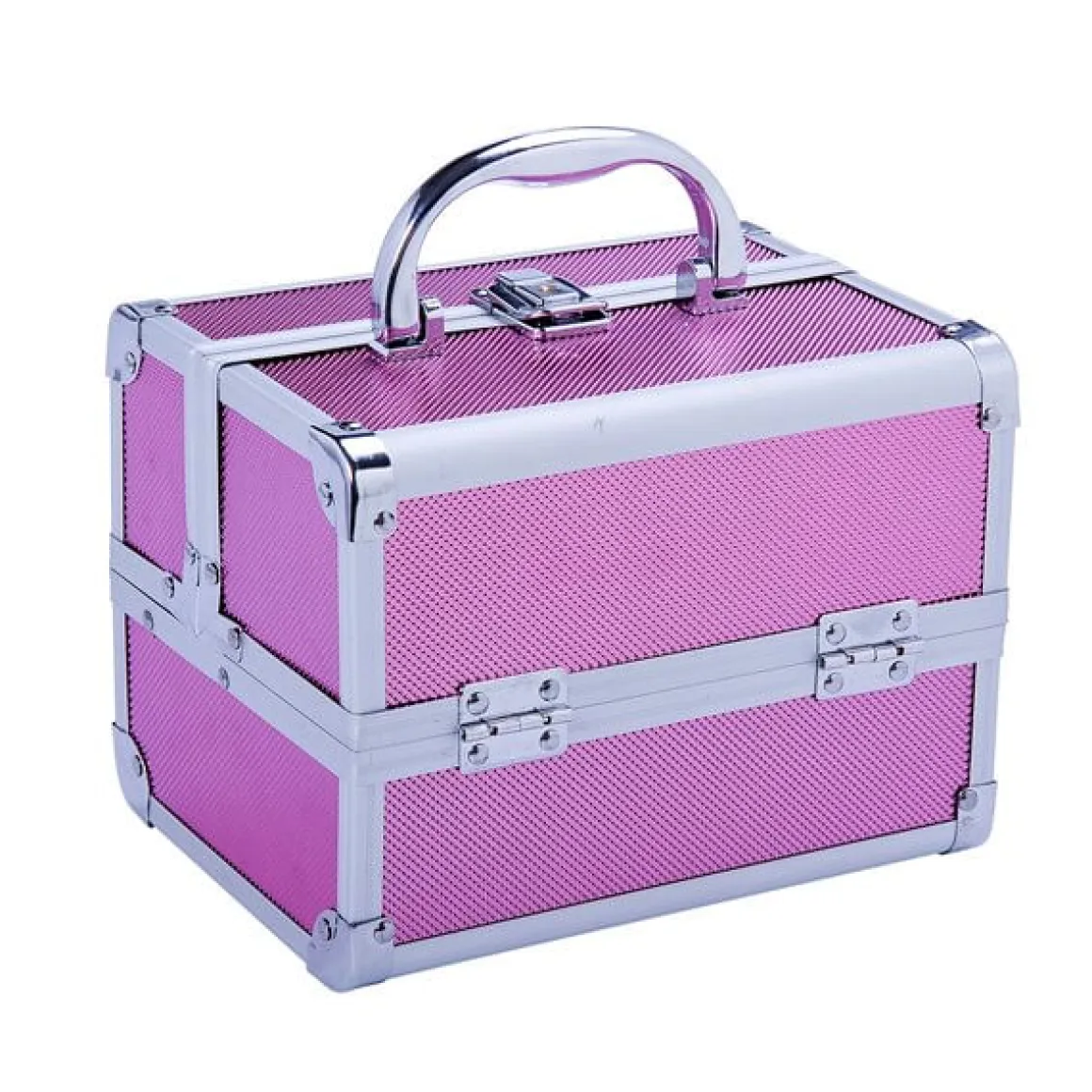 Maletín profesional Homcom con espejo rosa 20x15x15 cm