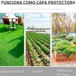 Malla de jardín Outsunny contra malas hierbas 100 g/m² negro 1x50m