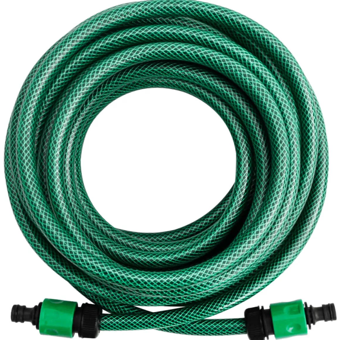 Manguera de exterior PVC con acopladores verde 100m
