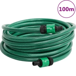 Manguera de exterior PVC con acopladores verde 100m
