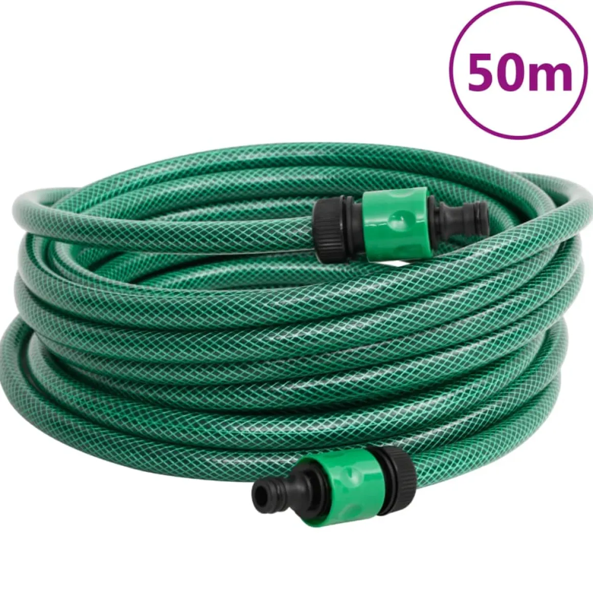 Manguera de exterior PVC con acopladores verde 50m
